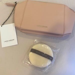 Laura Mercier makeup bag + powder applicator